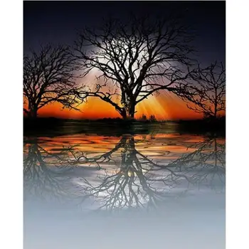 

Diamond Embroidery Full 5D Drill Set Embroidery Evening Scenery Kits Art Embroidery Souvenir Gift Art Kits Present