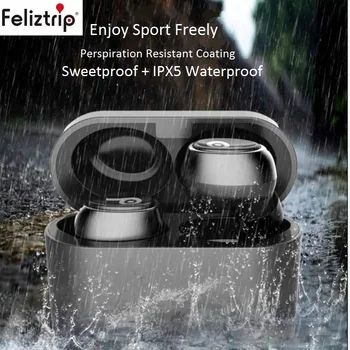 

TWS Bluetooth True Wireless Earphons Stereo Earbuds Mini Waterproof Sport Handsfree Earphone 500mAh Power Bank For Smart Phones