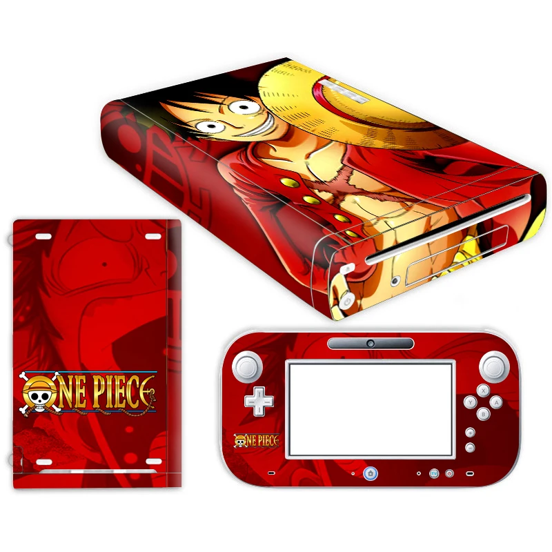 Anime One Piece Luffy Skin Sticker For Nintendo Wii U Console Cover With Remotes Controller Skins For Nintend Wii U Sticker Consoleskins Co