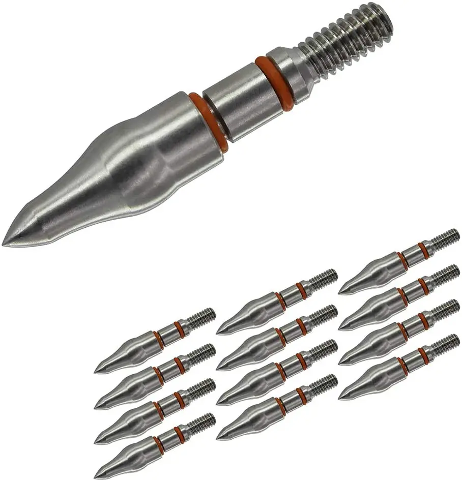 Wisdom Stainless Steel Archery Field Points 100 Grains Easy Pull Various OD 9/32&quot(7.14mm) Screw in Tips | Спорт и развлечения