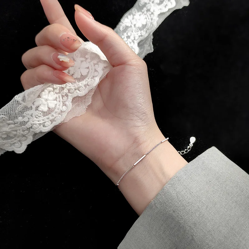La Monada Straight Bracelets For Women Silver 925 Sterling Silver Fine Real Silver 925 Jewelry Bracelet Chain Women's Bracelet 3