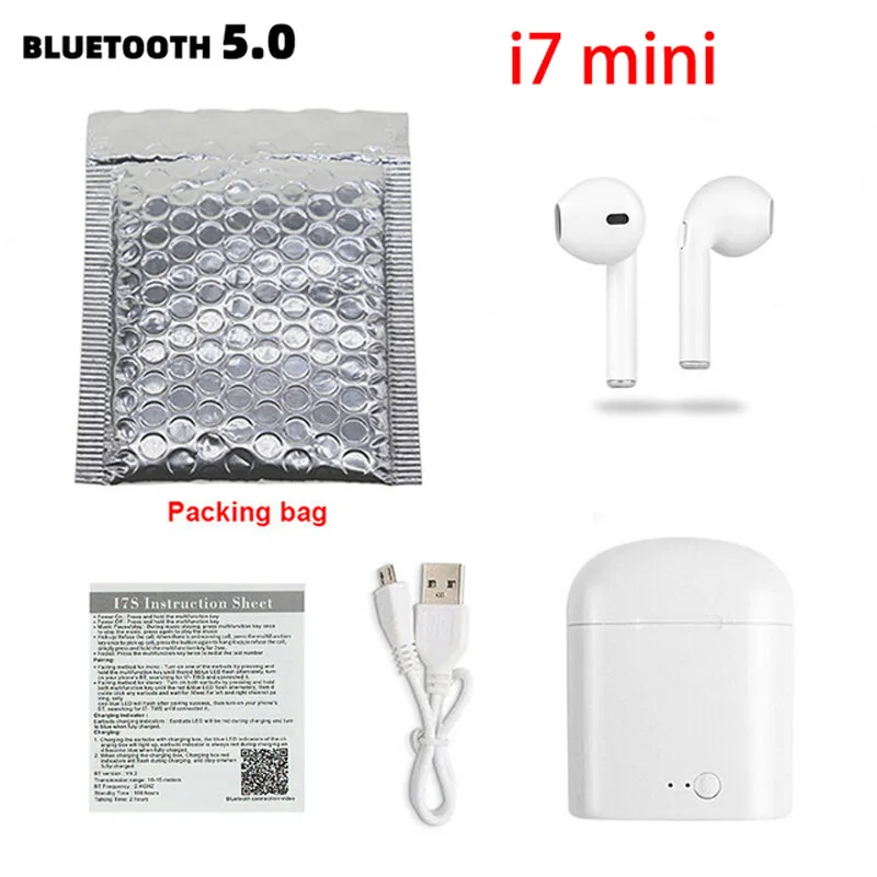 i7mini Pop up RGLM i7s TWS, мини беспроводные наушники с цветным рисунком, наушники с зарядным устройством, спортивные гарнитуры для всех смартфонов - Цвет: i7mini Pop up