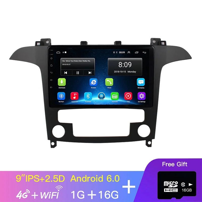 Model1-1G 16G 4G EKIY " ips Android автомобильный мультимедийный радио для Ford S-Max Ford s max 2007-2008 gps навигация Navi 4G авто стерео видео плеер - Цвет: Model1-1G 16G 4G