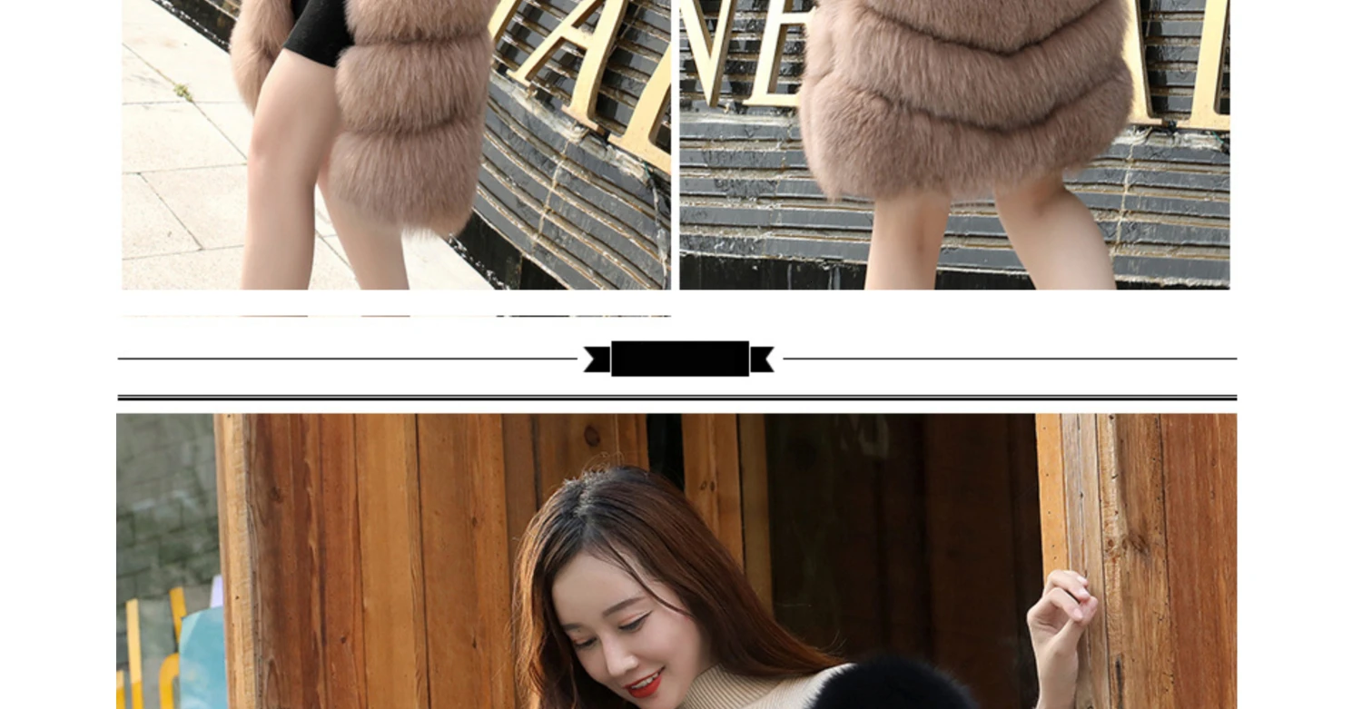 Discount Real Fur Vests Long Winter Women Fur Vest Female Sleeveless Genuine Fur Vest Ladies Fashion Luxury Slim Warm High Quality 2019 16