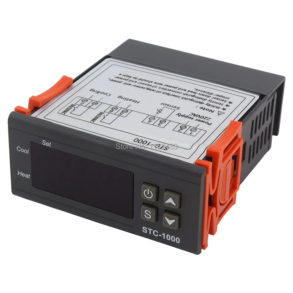 NEW 12V/24V/110V/220V STC-1000 Digital Temperature Controller Thermostat w/NTC K 