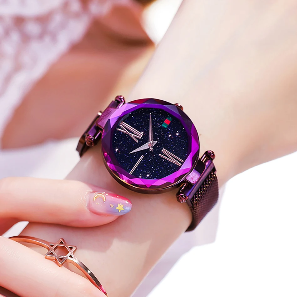 Часы наручные женские кварцевые модные спортивные водонепроницаемые с сетчатым