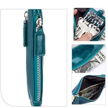 Винтажный многофункциональный кошелек для ключей, органайзер, Раздельный кожаный кошелек для монет, мужские кошельки для автомобильных ключей, Женский держатель для карт, ключница, чехол