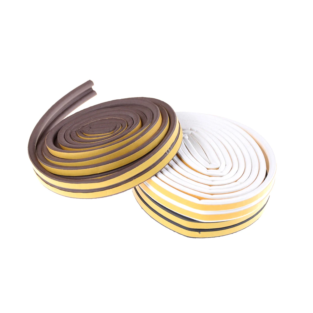 5m Self Adhesive D Type Doors and for Windows Foam Seal S p Soundproofing Collision Avoidance Rubber Seal Collision