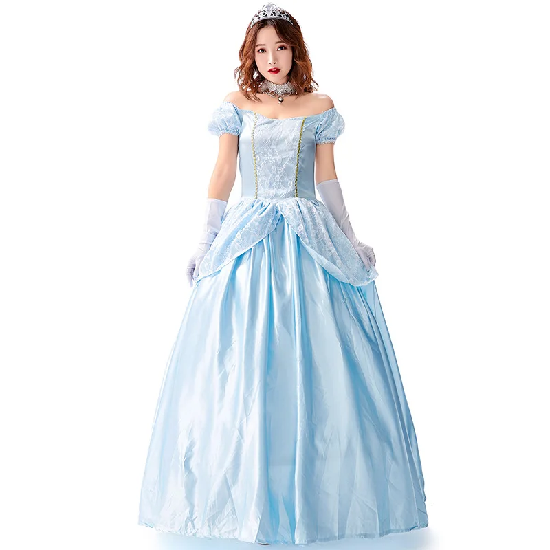 Новое синее нарядное платье Скарлетт из фильма принцесса сandy Золушка с открытыми