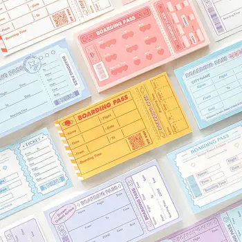 

Fun Note Memo Pad Kawaii Stationery Notes Girls' flight Portable Papeleria Series Office Notepad Travel Supplies Diary Scho N7Y5