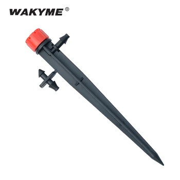 

50 Pcs 8 Outlet Inserting Ground irrigation Adjustable Sprinkler Garden Watering Driper 360° for 4/7mm Hose Watering System