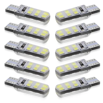 

10 pcs Car Styling Car Auto LED T10 Canbus 194 W5W 2835 SMD 12 LED Light Bulb No Error LED Light Parking T10 LED Car Side Light