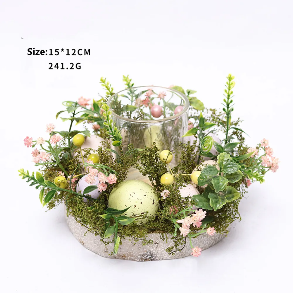 Ostern Dekoration Luxus Glas Kerzenhalter Natürliche Pflanzen Ostern Eier  Leuchter Glücklich Ostern Dekor für Haus Tisch Ornamente - AliExpress