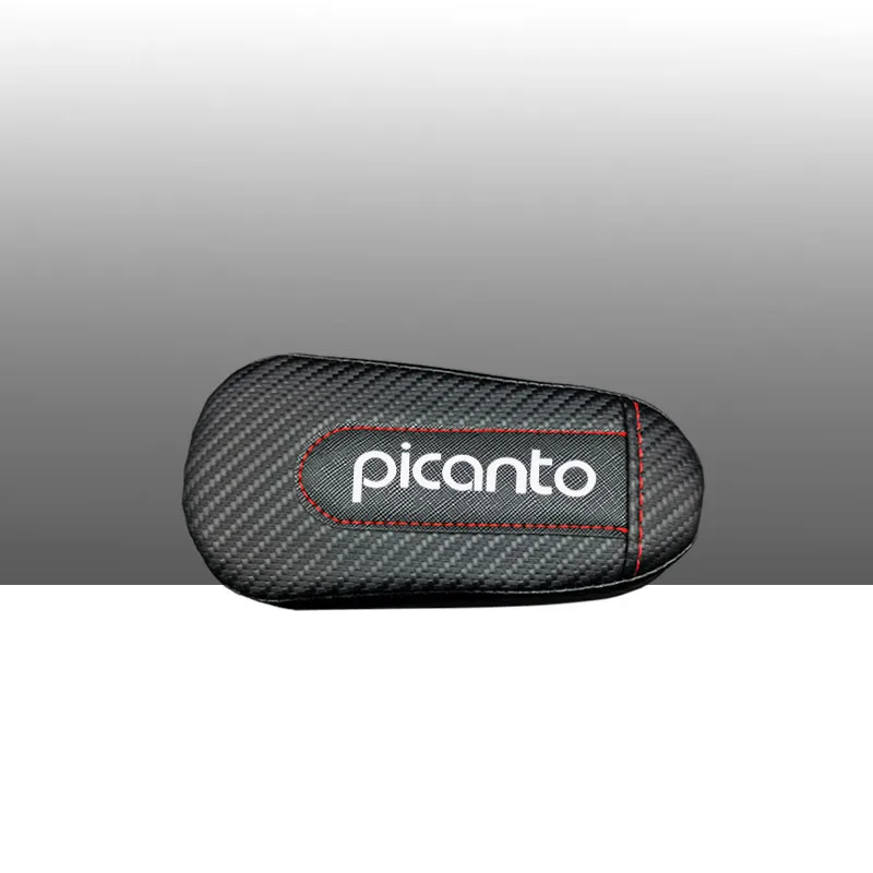 Для Kia Picanto, 1 шт., углеродное волокно, кожа, авто подушка для ног, наколенник, Автомобильный Дверной рычаг, автомобильные аксессуары, защита для автомобиля - Color Name: style 1