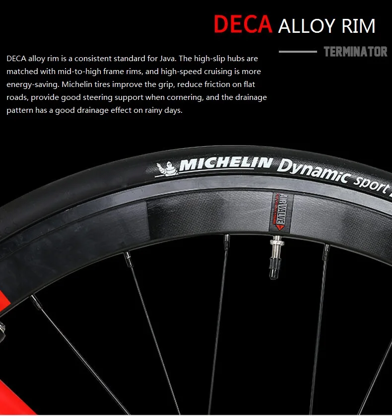 Carbon Road Bike 700*45c Tire 
