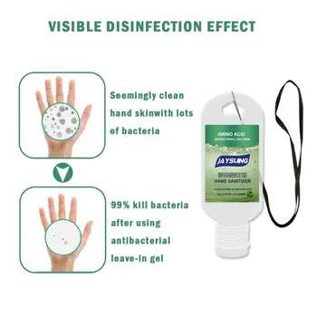 

Multifunctional Disposable Mini Hand Sanitizer With Hook Moisturizing Liquid Antibacterial Shampoo Hand Wash Water-less 30ml