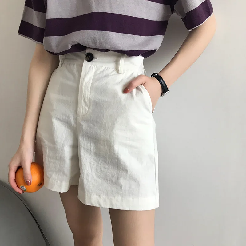 Dk37195 [Yellow Zheng] г. Летние свободные прямые шорты в Корейском стиле с высокой талией повседневные детские шорты
