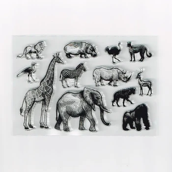 

Eno Greeting Clear Stamps Wild Animal Stamps Transparent Silicone Scrapbooking Stamps