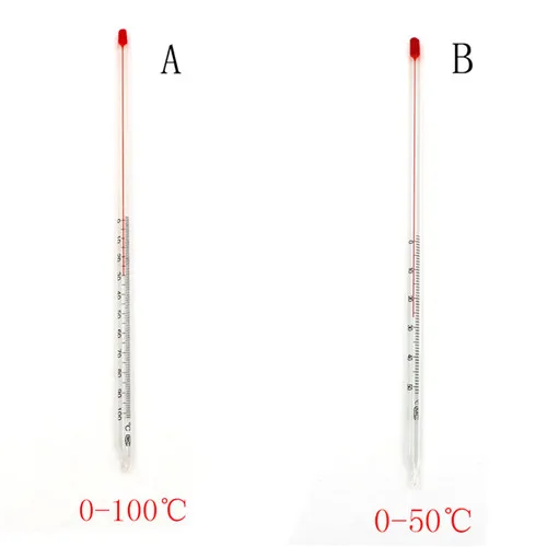 0 -50/100 Celsius Degree Glass Thermometer Home Brew Laboratory Red Water Filled Thermometer Chemistry Glassware