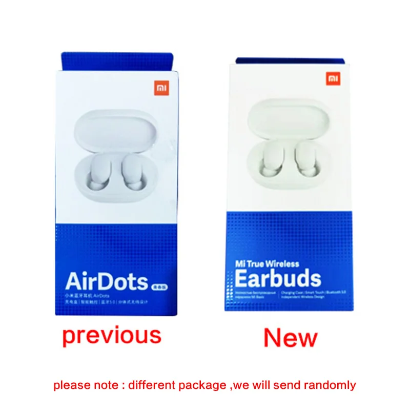 TWS Bluetooth наушники Xiaomi Mi AirDots беспроводные вкладыши гарнитура с микрофоном и