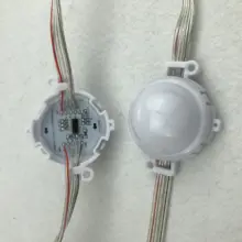 DC24V RGBW DMX512(UCS512 чип); 5050 SMD адресуемый пиксельный модуль, 7 шт. 5050 SMD светодиодный; 1,68 Вт; 40 мм диаметр круглого типа; milky co