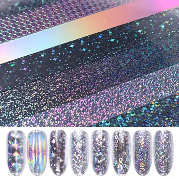 

1 Roll Nail Foils Stickers Colorful Transfer Stickers Mixed Patterns Nail Art Decoration Nails Accessories