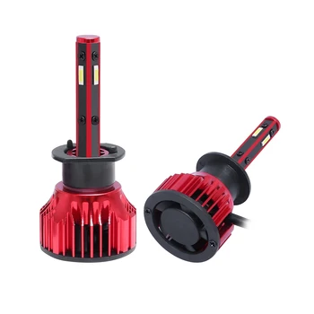 

Hi-Lo Beam Headlights Replacement Parts Lamp Bulbs 2pcs Red 4-sided H1 LED