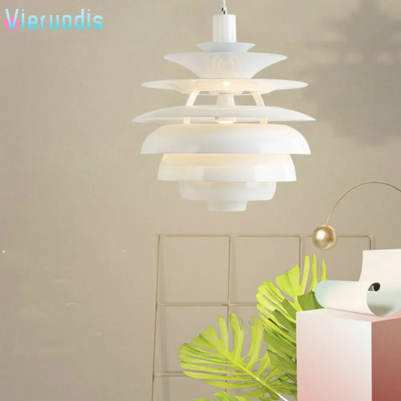 Скандинавский PH светодиодный подвесной светильник, алюминиевая подвеска "снежок", лампа для гостиной, домашний декор, подвесной светильник