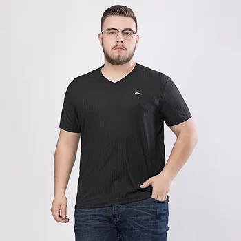 

Men Summer Fashion Japan Style V-neck Short Sleeve Solid Color 7XL Large Size T-shirts Male Casual Formal Pullover Simple Tops