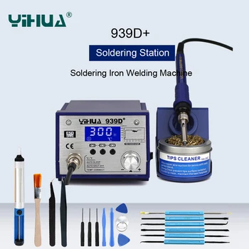 

YIHUA 939D+ High Power Thermostat Smart Soldering Station Adjustable Temperature Soldering Iron Welding Machine Rework Station