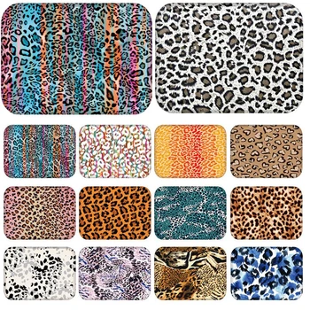 

Leopard Pattern Kitchen Entrance Door Mat Coral Velvet Carpet Rubber Colorful Indoor Floor Mats Non-Anti-Slip Rug 48256