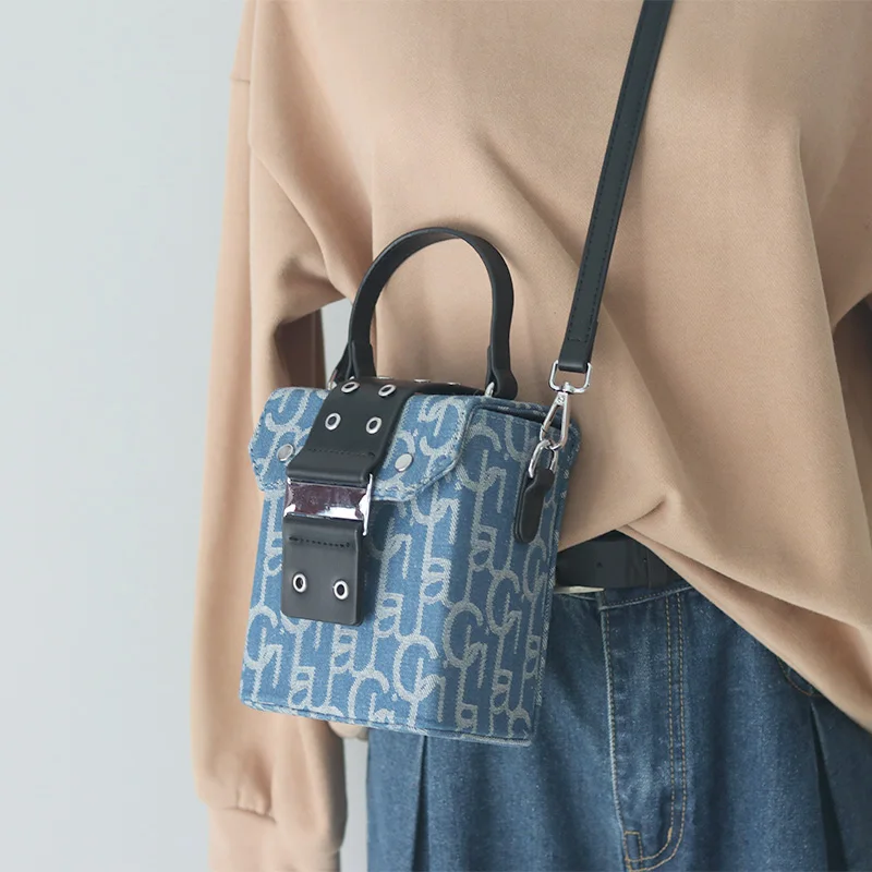 

Niche Design Bags Female 2020 New Trendy Fashion Small Square Box Bags Student Mobile Phone Shoulder Messenger Bags Purses