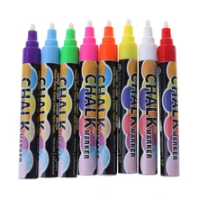 8 цветов хайлайтер флуоресцентный Жидкий Мел маркер ручка школьные офисные канцелярские принадлежности D08B