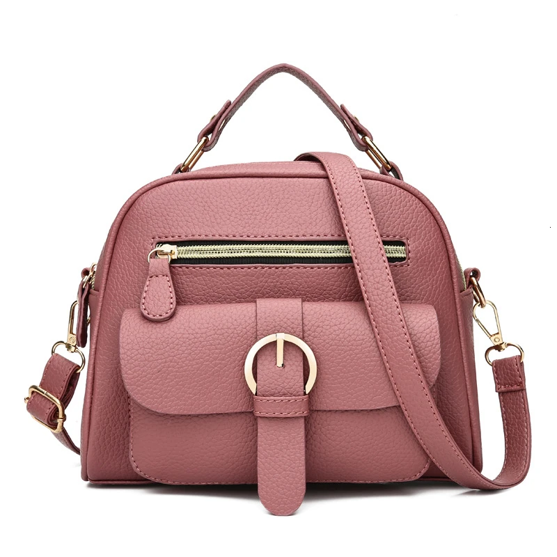 Кожаные женские сумки-мессенджеры, модные женские сумки через плечо с клапаном, Женская Высококачественная ручная сумка с принтом, женская маленькая розовая сумка - Цвет: Pink