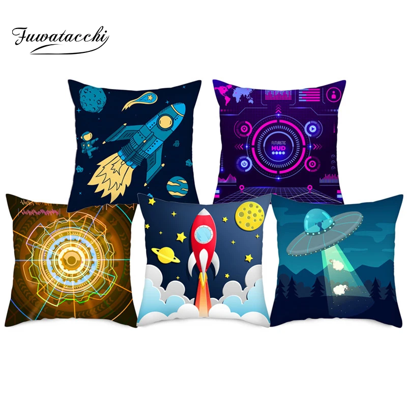 Fuwatacchi космическая Вселенная солнце планета наволочка мультяшный космический