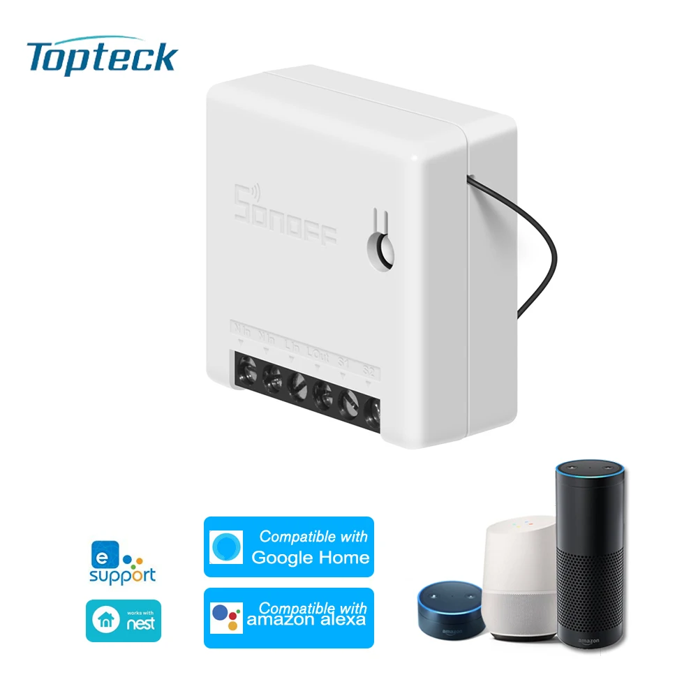 SONOFF мини умный переключатель WiFi двухсторонняя поддержка DIY модификация Wifi умный переключатель умный дом для Google Home/Nest IFTTT Alexa