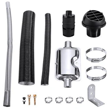 

1 Set 60mm Air outlet 24mm Exhaust Pipe Duct Pipe Exhaust Hose Silencer Filter Kit For Eberspacher D-iesel Heater Parts