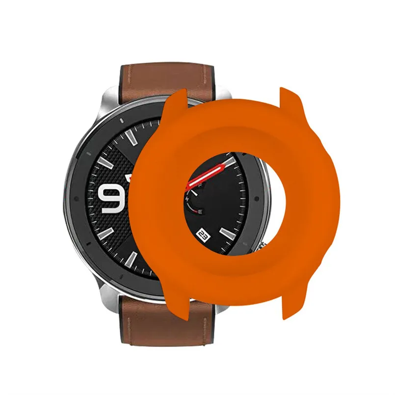 Replacement Case for Huami AMAZFIT GTR 47mm Soft TPU Protection Silicone Full Case Cover Shell Silicone Frame Protective 40AUG1529