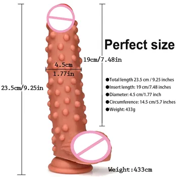 Big Realistic Barbed Penis Dildo Huge Anal Toy Soft Silicone Monster Sex Toys for Women Lesbian with Suction Cup Adult Product 2