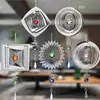 Silent Stereo Rotating Wind Chime Spinner Motor Wall Hanging Ornaments Home Decoration Stainless Steel Mirror Hollow Cool Gifts ► Photo 1/6