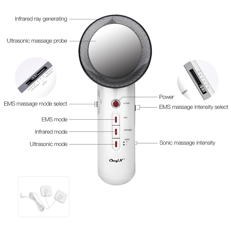 Perda de Peso Queimador de Gordura Cavitação Ultra-sônica Infravermelho Corpo Facial Emagrecimento Massageador Beleza Máquina Lipo Anti Celulite 45 Ems 12 Beleza e saúde