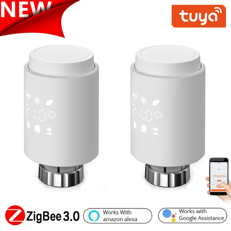 Смарт-термостат ZigBee с приводом радиатора программируемый умный контроллер