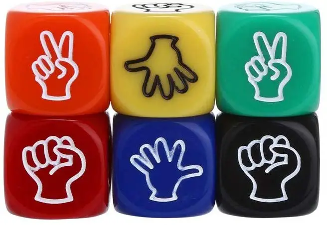 6 шт. многосторонние Акриловые Игральные Кости D6 кости Rock Paper новые для карточных