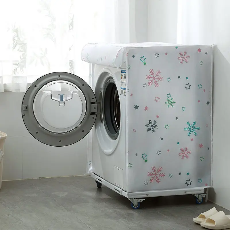 

New Front Loading Washing Machine Dust Cover PEVA Dust Proof Washer Lid Waterproof Protector Coat Jacket Case 62*56*83cm 1 PC