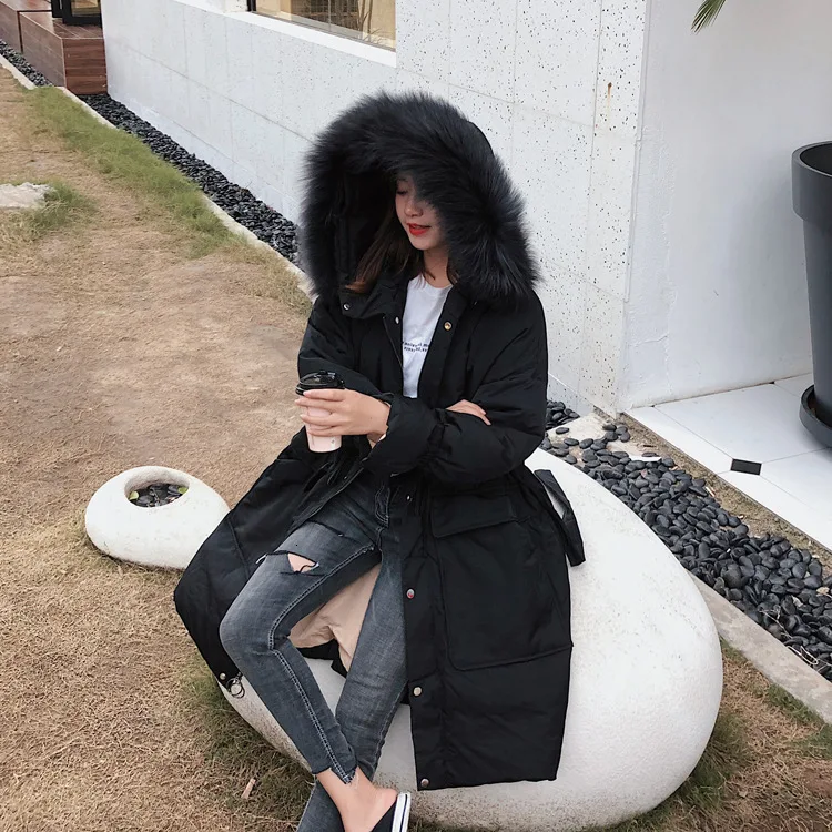 Модное зимнее длинное Свободное пальто размера плюс женское манто Femme Hiver пуховик Harajuku Parka Feminina Корейская верхняя одежда