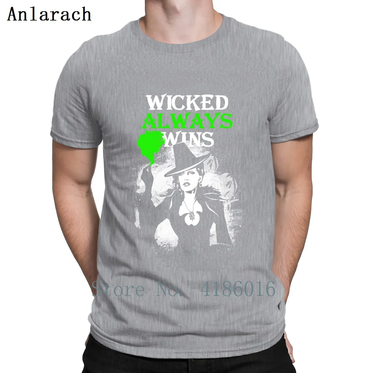 Ouat Wicked Always Wins Zelena футболка с интересным дизайном дышащая одежда с надписями и круглым вырезом хлопковая летняя стильная рубашка - Цвет: Gray