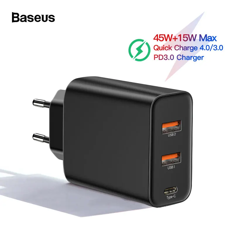 Продажа Baseus Quick Charge 4,0 3,0 Мульти font b USB b font зарядное устройство для iPhone 11 Pro Max Xiaomi samsung huawei QC4.0 3,0 PD Быстрая зарядка для мобильных телефонов