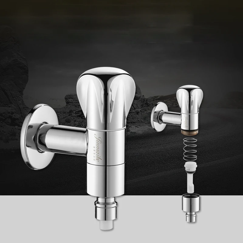 

All-copper intelligent washing machine faucet automatic water stop pulsator drum universal faucet leak-proof and flood-proof