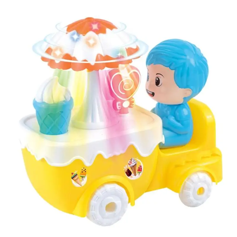 Тележка для мороженого, мини-дом для прогулок, светящиеся подарки для девочек, карамельный автомобиль, детская игрушка, милая форма, чтобы обратить внимание детей