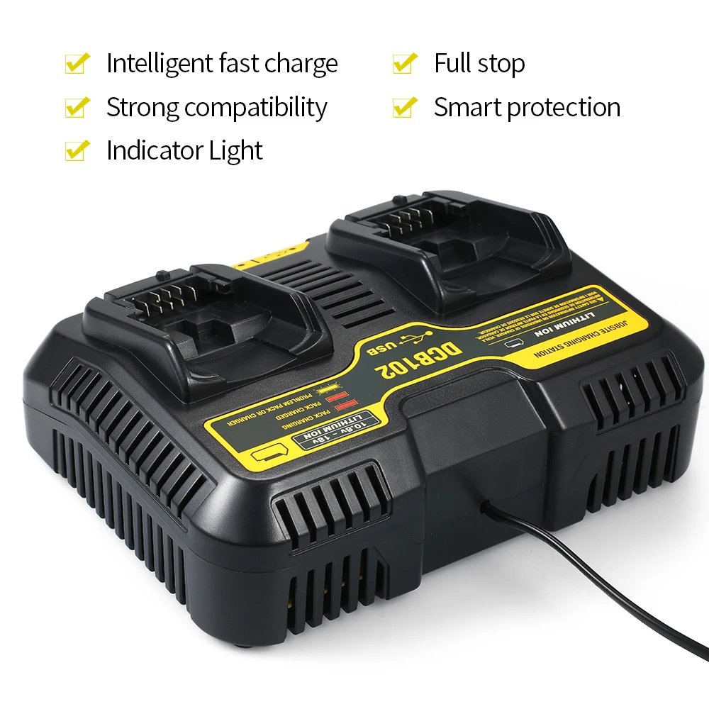 Сменное зарядное устройство DCB102 для DEWALT зарядная станция с максимальным